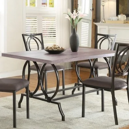 Casual Dining Table with Open Design Base